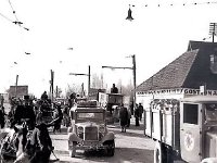 Mitnica i okretište tramvaja na Savskom mostu 1930. godine